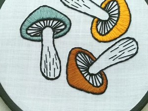 Mushroom Embroidery Tutorial🍄 Embroidery For Beginners #embroidery #design #trending #handmade #mushrooms | Embroidery Skills ideas