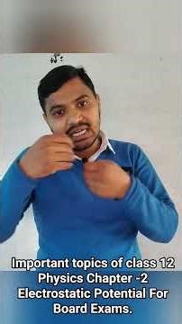 Important topics of Class 12 Physics, Chapter 2 Electrostatic Potential , For Board Exams 2026.