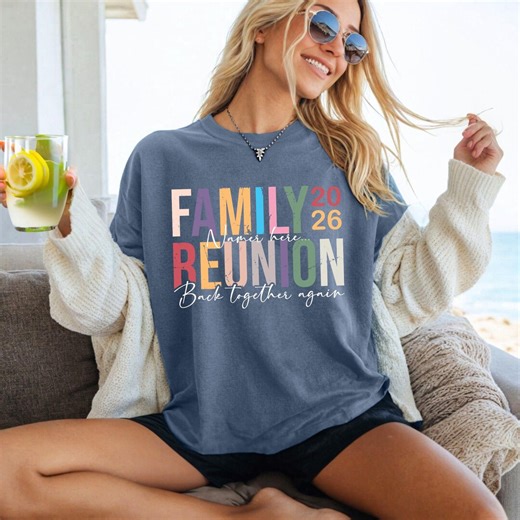 Retro Family Reunion T-shirt 2026, Matching Style Tee, Black Family Reunion Shirt , Family Matching Apparel, Vacation Family Outfits - Etsy