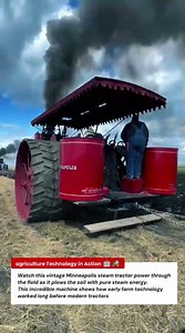 Powerful Steam Tractor Plowing the Field | Minneapolis Steam Engine Working 🚜