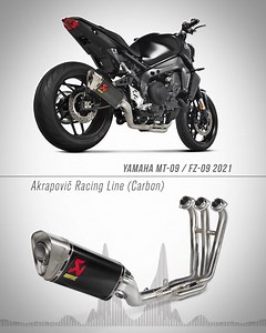31K views · 854 reactions | [Product release] The lightweight Racing Line (Carbon) represents a full step in the exhaust system tuning process. Check out the updated muffler design and listen to the distinctive Akrapovič racing sound for Yamaha MT-09! ----- Learn more: https://bit.ly/Akrapovic-Yamaha-MT-09-2021 | Akrapovic Exhaust System | Facebook