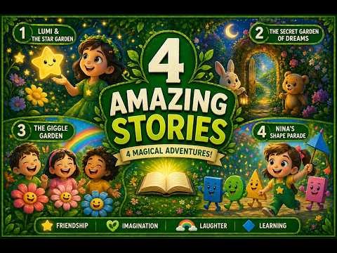Kids Bedtime Story Compilation 🌈 | 4 Magical 3D Animated Stories