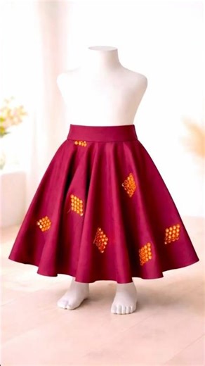 Easy Skirt Cutting & Stitching | Stylish Flared Skirt Tutorial for Beginners ✂️