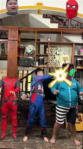 Captain America finds his teammates' heads 🤣 🤣 🤣 #spideylife