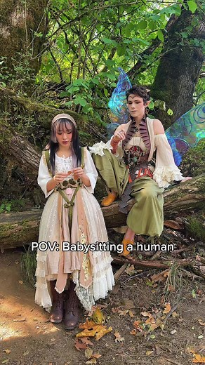 How is she still alive?? @Bukkit 🪣🍉 #renfaire #fae #comedy #booktok | babysitting a human