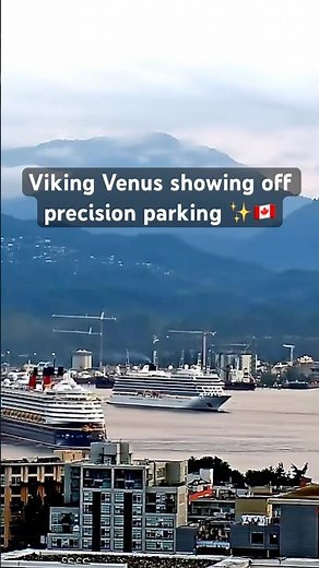 Viking Venus Luxury Alaska Ship | Reverses All the Way In to Vancouver Cruise Port | Smooth Moves ✨