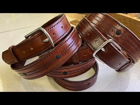 Simple Custom Leather Belt Follow Along W/Upgrade Options ‪@InMyBusyLittleShop‬ #Buckleguy