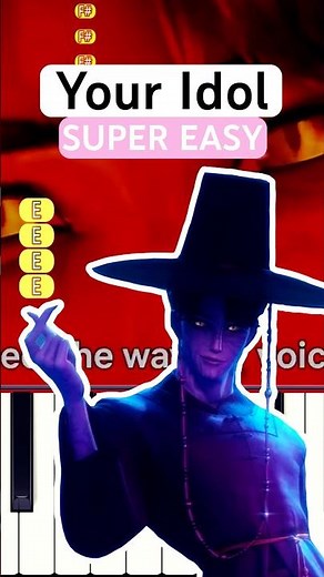 Your Idol 😈 (SUPER EASY Piano Tutorial) | With Background (KPop Demon Hunters)