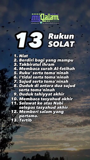 13 Rukun dalam Solat: Tata Cara, Macam-Macam, dan Perkara Wajib Solat