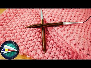 Fular circular tricotat | Modelul bobului de orez | Simplu de tricotat, pentru începători