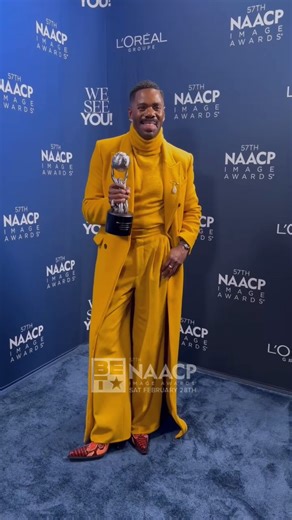 Coleman Domingo doesn’t enter a room — he arrives. ✨ Every role? Layered. Intentional. Magnetic. Talent tailored as sharply as his suits. Do you see him glowing with main-character energy and serving elegance like it’s a public service? Some people wear outfits…he wears moments. Congrats on your #NAACPImageAwards President's Award. | BET