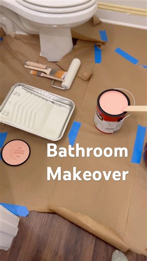 I Transformed Our Guest Powder Room For My Daughters! #diyproject #springdecor