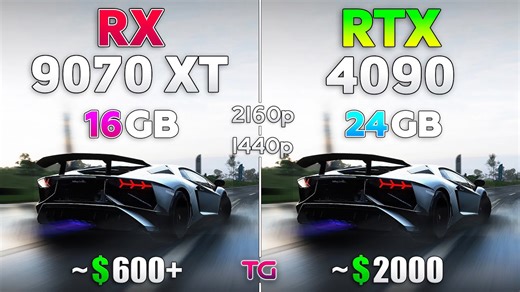 RX 9070 XT vs RTX 4090 - Test in 10 games | 1440p & 4K