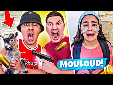 PRANK WE SHOOT THE GOAT WITH A GUN IN FRONT OF OUR SISTER! (BIG REACTION)