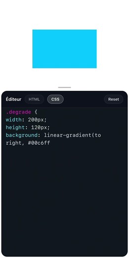 Créer un dégradé CSS simple avec linear-gradient 🌈 #html #css #webdev #cssgradient #gradient