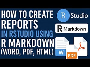 How to Create Reports in RStudio Using R Markdown (Word, PDF, HTML)|Rstudio course 2025