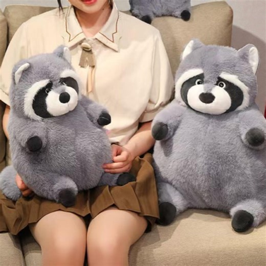 Hand-stuffed Raccoon Plush Toy – Stuffed Animal | Large Soft Stuffie for Kids or Gift - Etsy UK