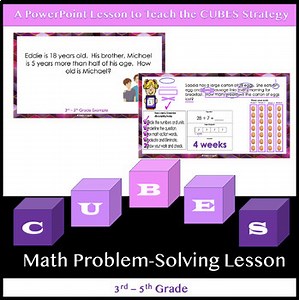 CUBES Grades 3 - 5 - Math Problem Solving Lesson