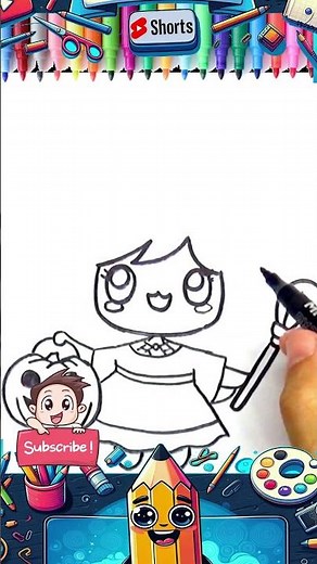 Dibuja una BRUJITA 🧙‍🎃 | KAWAII | Dibujo HALLOWEEN | Para NIÑOS | DibujArteMania 🎨