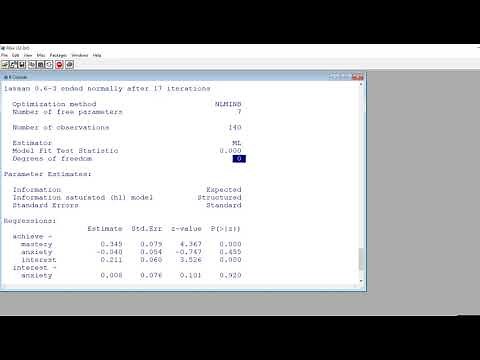 Path analysis with manifest variables in R using the 'sem' function in Lavaan