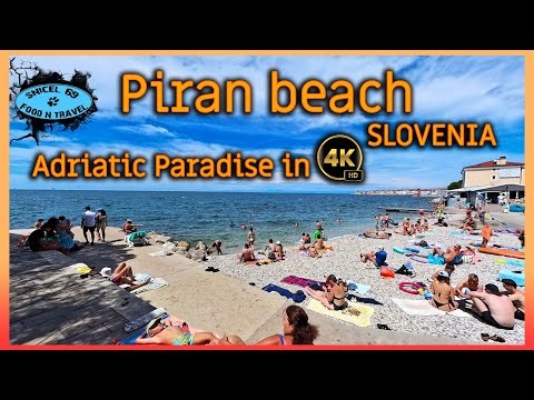 🌊 A Walk Through Top Piran Beach, Slovenia 🏖 | Stunning Adriatic Coastal Views in 4K