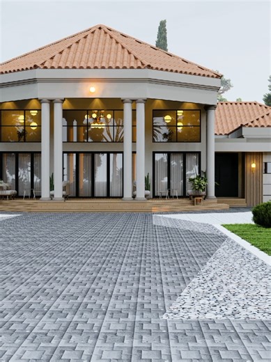 Rural Excellence with Modern Touch: 8 Corner House with 3 Bedrooms Selff Contained. #homedesign #fyppppppppppppppppppppppp #houseplan #roundavelhouseplan