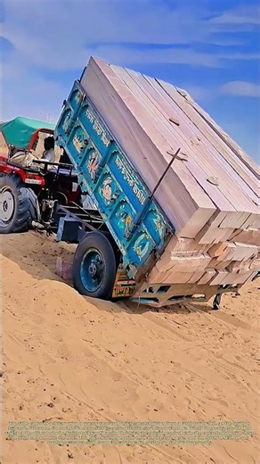 Tipping the Load: How a Tractor Unloads Heavy Concrete Pillars
