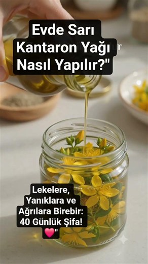 Evde Sarı Kantaron Yağı Nasıl Yapılır?"