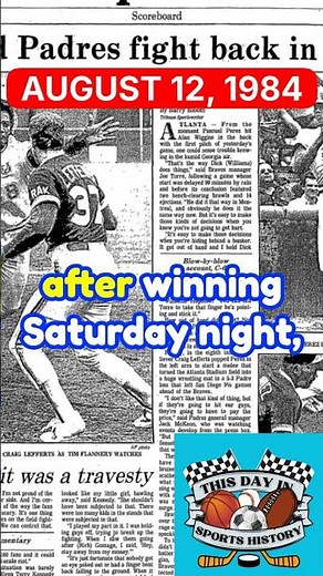 #mlb wildest brawl - #braves and #padres #onthisday in 1984