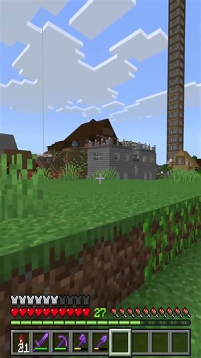 Minecraft Oak Wood And Stone Brick Armor Villager House Update #mc #minecraft #multiplayer #shorts