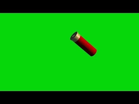Gun - SHOTGUN SHELLS animation on green screen - free use
