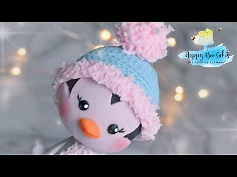 Penguin cake topper tutorial | Christmas cake topper |