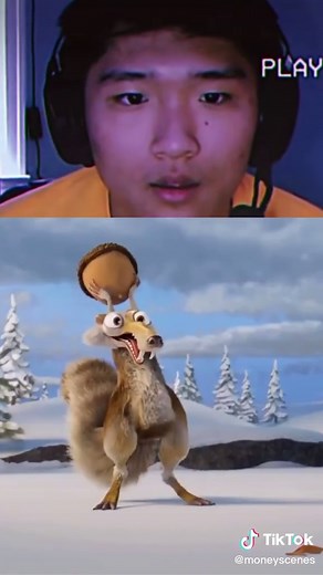 Scrat finally eats his acorn 🥺😖 #scrat #farewell #blueskystudios