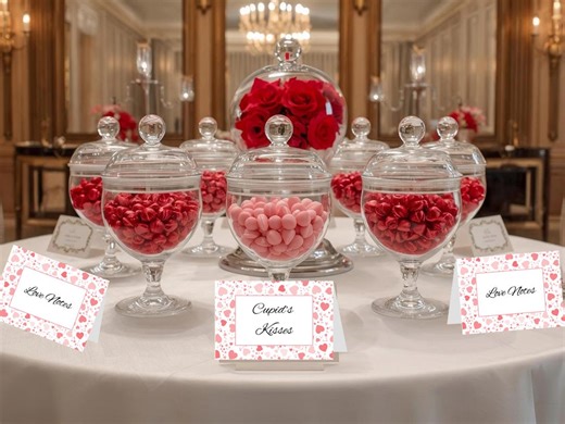 Valentine Candy Buffet Tent Card Template