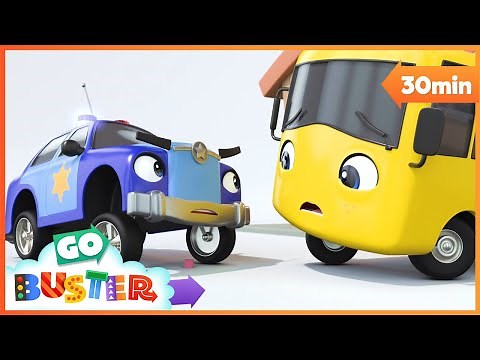 Buster Goes To Jail Song! | Go Buster | Baby Cartoons | Kids Videos | ABCs and 123s