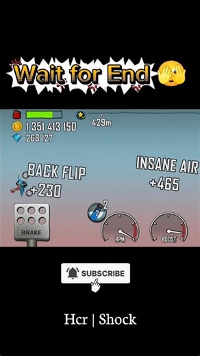HCR Shock | 767m CONFUSING CRASH 😵 WAIT FOR END #hillclimbracing #hcr #gameplay #hcrgameplay #fyp