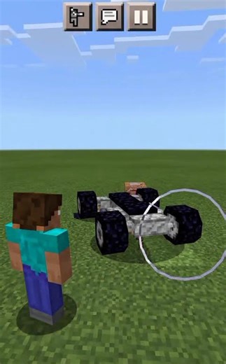 Steve create a car with command block #shorts #minecraft