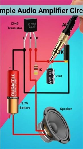 Make Simple Amplifier at Home 🔊 | Easy DIY Audio Amplifier Circuit #audioamplifier