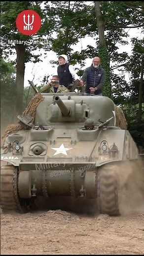 Sherman Tank Start-up 💥💨 #tank #startup #engine #ww2 #military #wwii #war #machine #usa #army