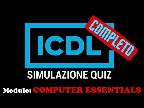 Quiz ICDL ECDL/ICDL - Computer Essentials - COMPLETO