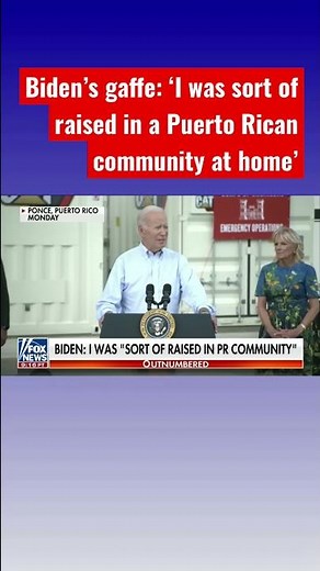 Biden says he was ‘sort of raised in a Puerto Rican community’ in latest blunder #shorts
