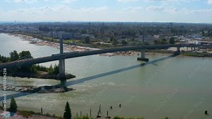 Aerial View Of New SkyTrain Line (Canada Line) To Richmond - drone shot