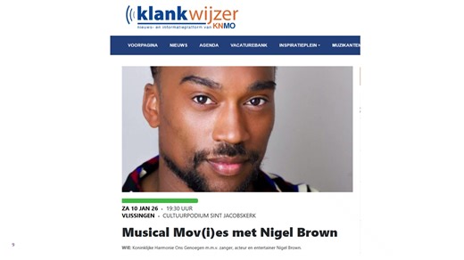 Wanneer je iets organiseert, laat je graag zoveel mogelijk bezoekers genieten. Blij met de diverse media en organisaties die ons NIeuwjaarsconcert Musical Mov(i)es met Nigel Brown onder de aandacht brengen. Nog 2 dagen, ben jij er bij in Cultuurpodium Sint Jacobskerk zaterdag 10/jan as? | Koninklijke Harmonie Ons Genoegen
