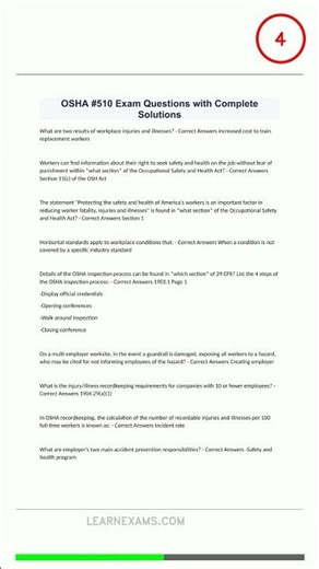 OSHA 510 Exam Questions with Complete Solutions925