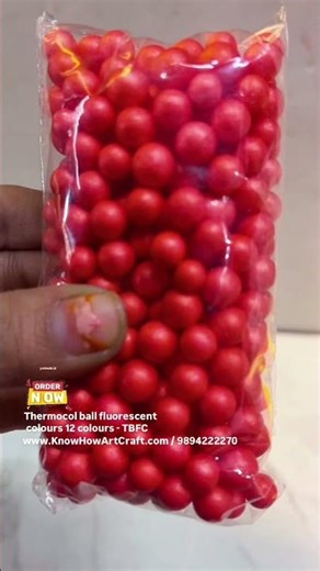 Thermocol ball flouresent colouresh - TBFC