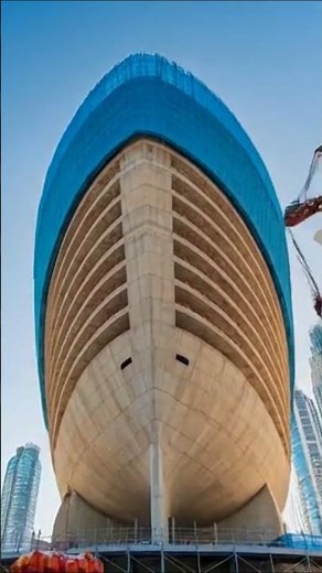 Workers Building Dubai Opera 🚢 | Satisfying Timelapse #shorts