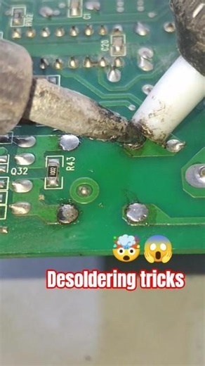 Your desoldering pump technique is probably destroying boards #shorts #repair #soldering