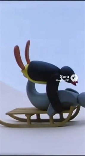 Pingu and Robby go slide