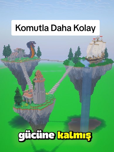 WorldEdit’i mod olarak indirmek için Google’da **“WorldEdit mod”** diye aratabilirsiniz. Plugin olarak kullanmak isteyenler **“FastAsyncWorldEdit”** diye aratmalı. Ekranda gördüğünüz komutlar, o an uyguladığım komutlardır. Yapıda kum kullanmamızın sebebi, kumun aşağı kayarak daha doğal bir dağ görüntüsü oluşturması. #minecraftbuilding #minecraft #minecrafttutorial