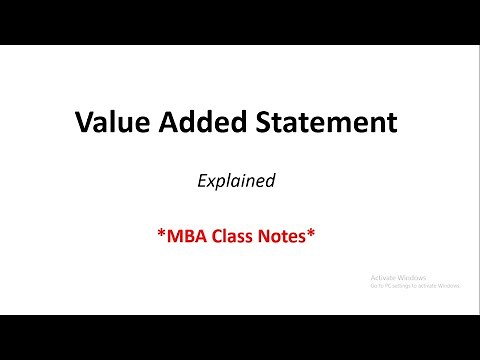 Value Added Statement Explained | Derivation through Profit & Loss Statement